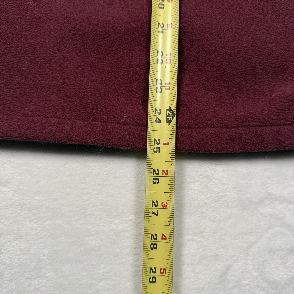 The North Face Jacket Womens Medium Red Fleece 1/4 Zip Pullover Pockets Soft - Picture 8 of 9